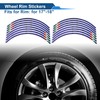 Partuto 16 Pcs Wheel Rim Stickers Arc-Shape Car Wheel Rim