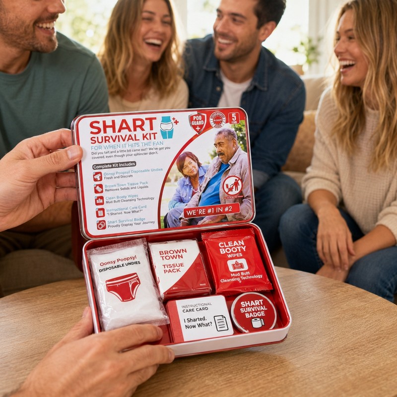 Funny Shart Survival Kit in Aluminum Alloy Tin with Underwear,