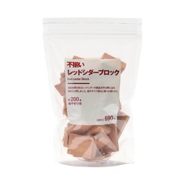 MUJI 84431609 Uneven Red Cedar Block, Approx. 7.1 oz (200 g), Sandpaper Included