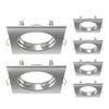 ledscom.de RIR Ceiling Mounting Frame Square Matte Stainless Steel Pack
