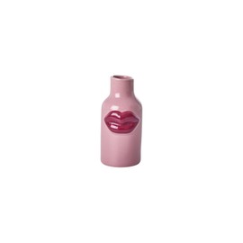 Rice Ceramic Vase Kissing Mouth Pink Flower Vase Home Decoration Coloured Ceramic Vase Decoration Home Accessory 6.5 x 14 cm
