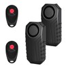 Cruxer 2 Pack Bike Alarm with Remote, Wireless Vibration Motion
