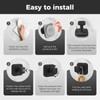 WingWider Shower Hooks for Inside Shower,Reusable Suction Cup Hooks for