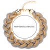 COOLSTEELANDBEYOND Statement Necklace, Braided Hollow Cable Large Bib Choker Collar,