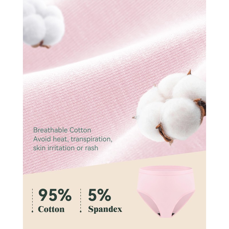 Leakproof Incontinence Underwear,56MLHigh Waist Bladder Control Panties,3Pc