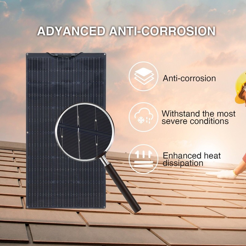 WUZECK 100W Flexible Home Solar Panel Kit Monocrystallin