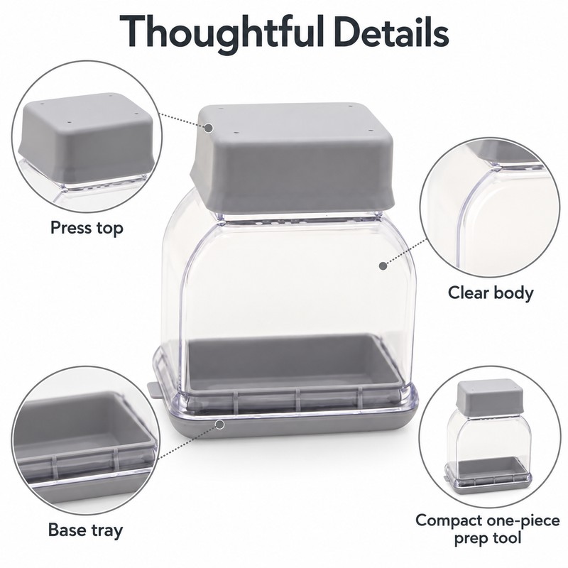 Manual Garlic Press & Slicer for Food Prep – Hand-Press