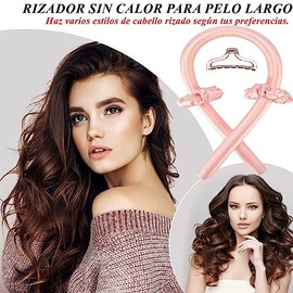 Rizador Pelo Sin Calor, Rulos Flexibles para Rizar Pelo Ondas