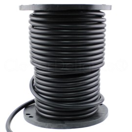 CleverDelights Solid Rubber Cord - 3/4" Diameter - 25 Feet - Buna 70 Durometer - Black - 0.75" Round