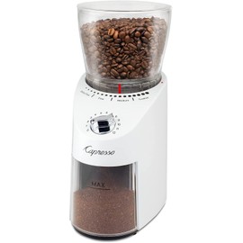 Capresso Infinity Plus Conical Burr Coffee Grinder - White