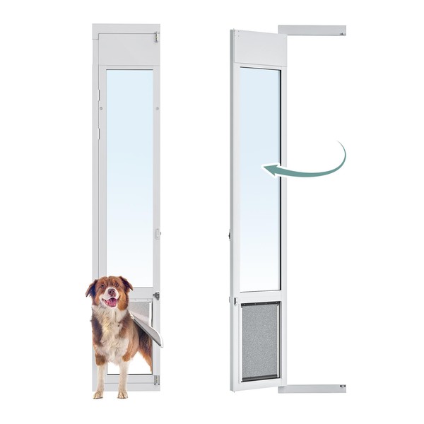 Large Dog Door for Sliding Glass Door,Openable Pet Door for