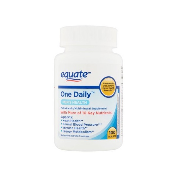 Equate One Daily Men's Multivitamin Multimineral Supplement, 100 Tablets