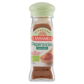 Cannamela - Linea Bionatura, Peperoncino Macinato Bio, Confezione da 50g. Ideale per Rendere Piccante Ogni Piatto, Mediamente Piccante