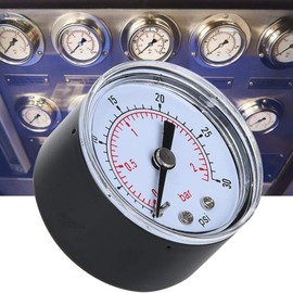 Mechanical Pressure Gauge, 1/8 Inch BSPT Axial Pressure Gauge for Air, Oil and Water (0-30psi, 0-2bar)