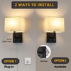 wkeessee Bedside Wall Mount Light with Outlet and Dimmable Switch,