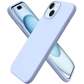 ORNARTO Funda compatible con iPhone 15 6.1, silicona lquida delgada de 3 capas cubierta completa de goma de gel suave, funda protectora antiaraazos a 