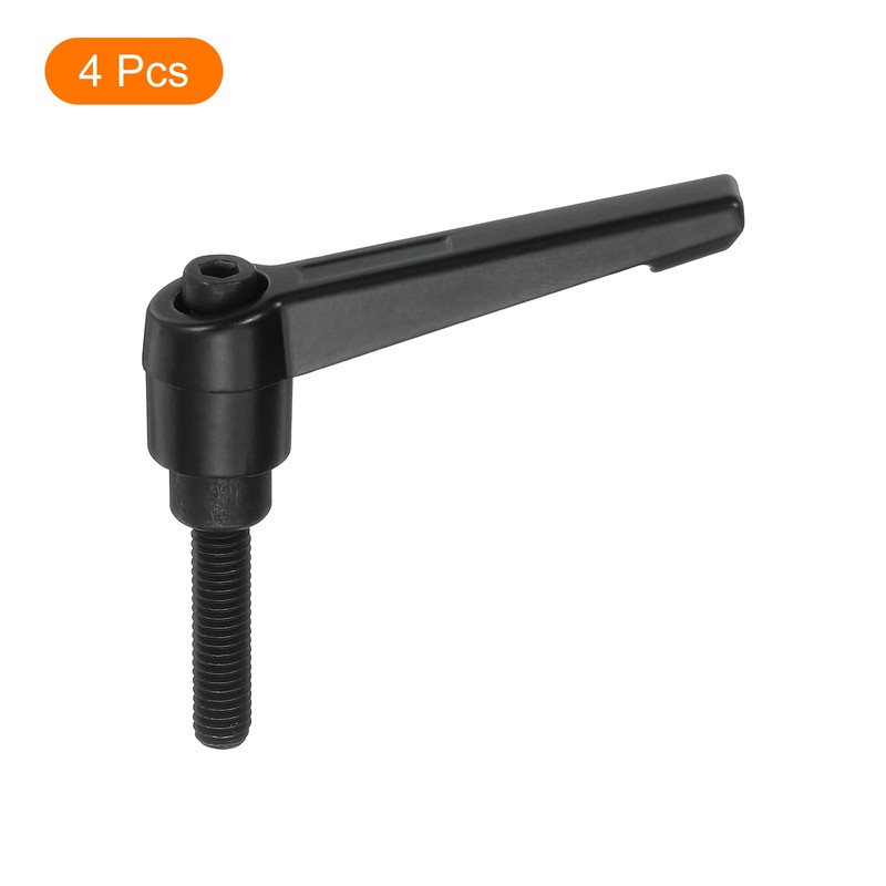 sourcing map 4Pcs M6 x 25mm Adjustable Knobs Handle Male