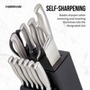 Farberware Self-Sharpening 13-Piece Knife Block Set with EdgeKeeper Technology, High