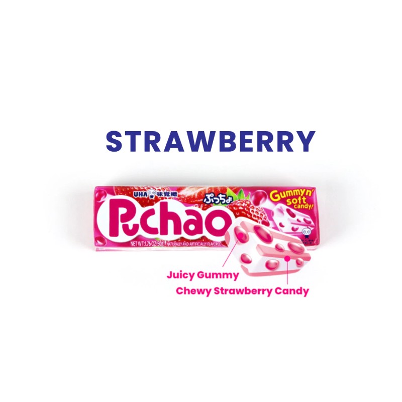 Uha Mikakuto Japan Puchao Chewy Candy 6 Pack Variety Combo
