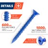 SANJODS Concrete Screw Anchor - 3/16" Diameter, 4 Sizes (1-1/4",