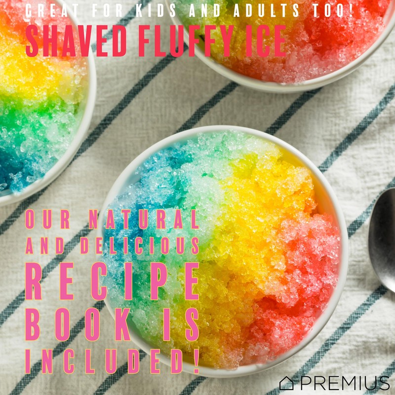 Cordless Shaved Ice Maker by PREMIUS – Lightweight, Rechargeable, Bonus