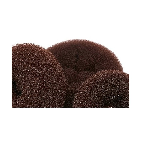 Jiahao 4 Piece OPCC Hot Hair Donut Ring Styler Maker Make The Most Charming Hair Bun Brown (1 Small, 1 Medium, 1 Large, 1 Extra Large)