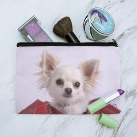 Chihuahua Puppy Dog in Handbag Makeup Cosmetic Bag Organizer Pouch