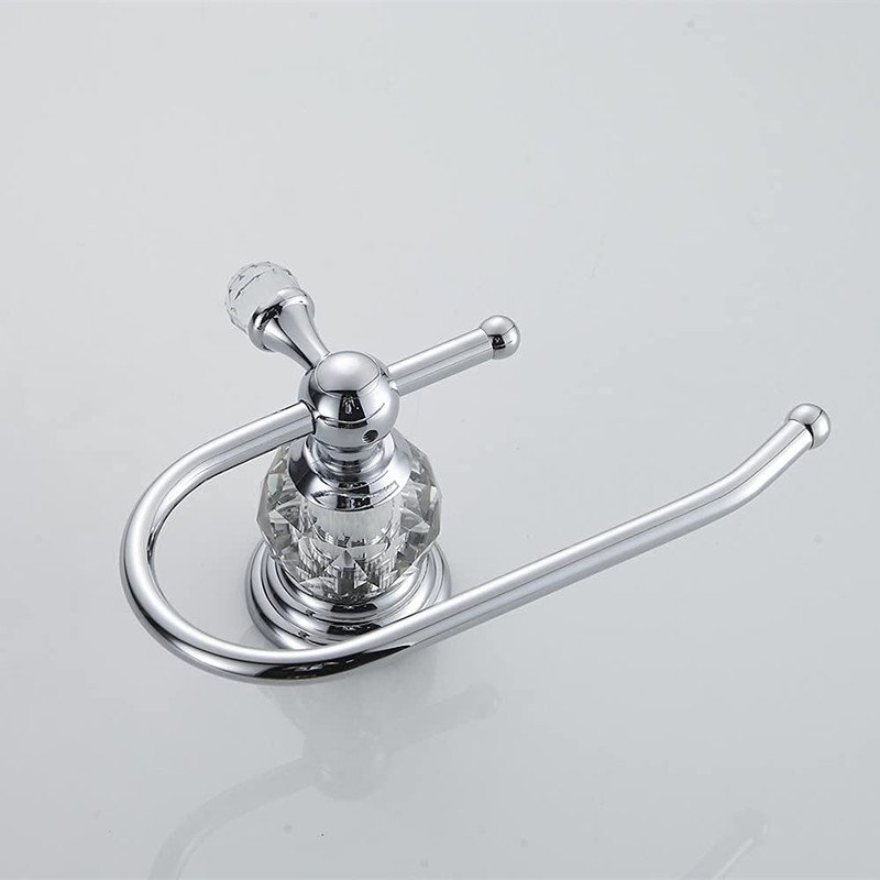 WOLIBEER Crystal Toilet Paper Holder, Polished Chrome Tissue Paper Holder