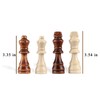 62 Pieces Wooden Checker Pieces & Chess Pieces 2 in