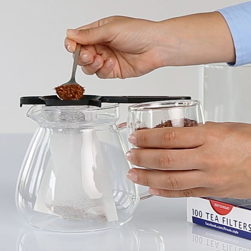 Finum Disposable Paper Tea Filter Bags for Loose Tea, White,