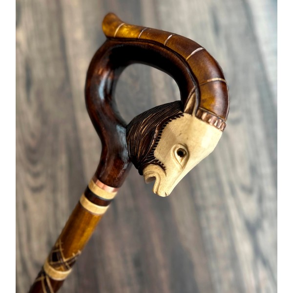 Walking Stick Cane Reeds Canes Sticks Wooden Wood Carving Men