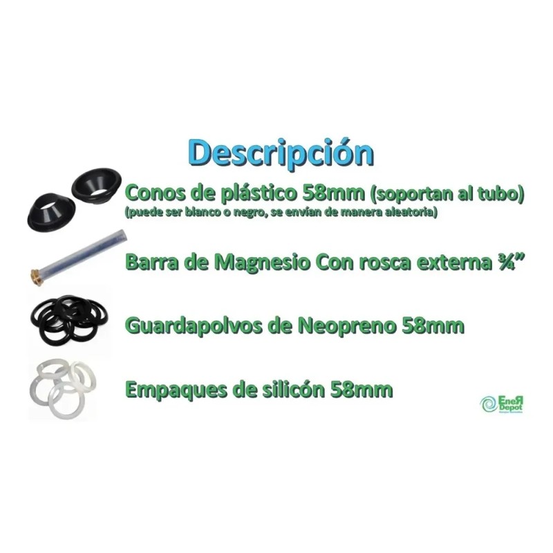 Kit / Barra Magnesio, Empaques Y Conos Para Solar De