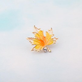 LQRI Autumn Maple Leaf Enamel Pin Thanksgiving Brooch Natural Jewelry Gift Wedding Party Clothing Accessories Pin (orange)