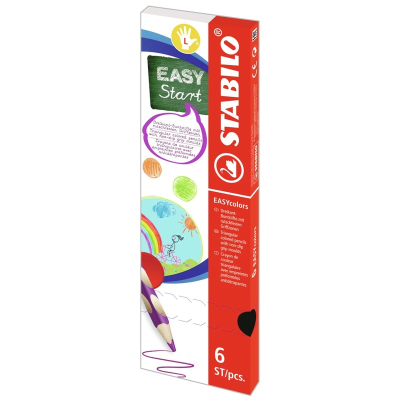 STABILO - Ergonomic colouring pencil for left-handed users - EASYcolors