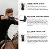 TOPARCHERY Three Finger Archery Gloves Leather Finger Guards for Archery