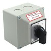 Interruptor de cambio rotatorio 40A con CAJA, 660V 3 Posición 2 Fase 8 Terminales, 2 vías 2NO 2NC Interruptor selector universal con terminales de horquilla amarillos IP65 CE 26-40/D202.2D