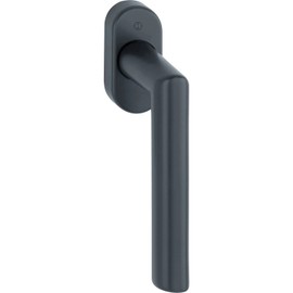HOPPE 12034065 Amsterdam Window Handle, Square Spindle 7 x 37 mm, Pin 7 x 37 mm, Stainless Steel Matte Black