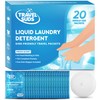 TravelSuds Laundry Detergent Packets (20 Pack) | Travel Detergent for