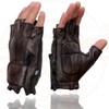 Milwaukee Leather Men's Fingerless Motorcycle Riding Hand Gloves - Large