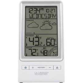 LaCrosse Tech Wireless Indoor/Outdoor LCD Home Weather Forecast Station w/ Clock