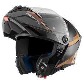 Bogotto Ezion Flip-Up Helmet, Matte Black/Brown, S