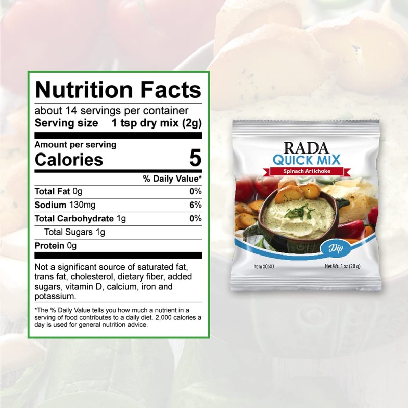 Rada Spinach Artichoke Dip Mix, Pack of 3