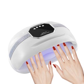 UV LED Nail Lamp for Two Hand, 268W Nail Dryer for Gel Polish, Large Space UV Light for Nails,45 LED Beads and Professional Manicure Nail Lamp with Automatic Sensor (White)