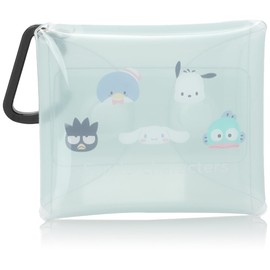 Sanrio Earbud Pouch, Small Storage Case, Mini Wired/Wireless Storage, Air Pods/Pro, Clear Multi Case, SS Size, Sanrio0035, Big Blue (SRTZ-153), Okao Blue (SRTZ-153)