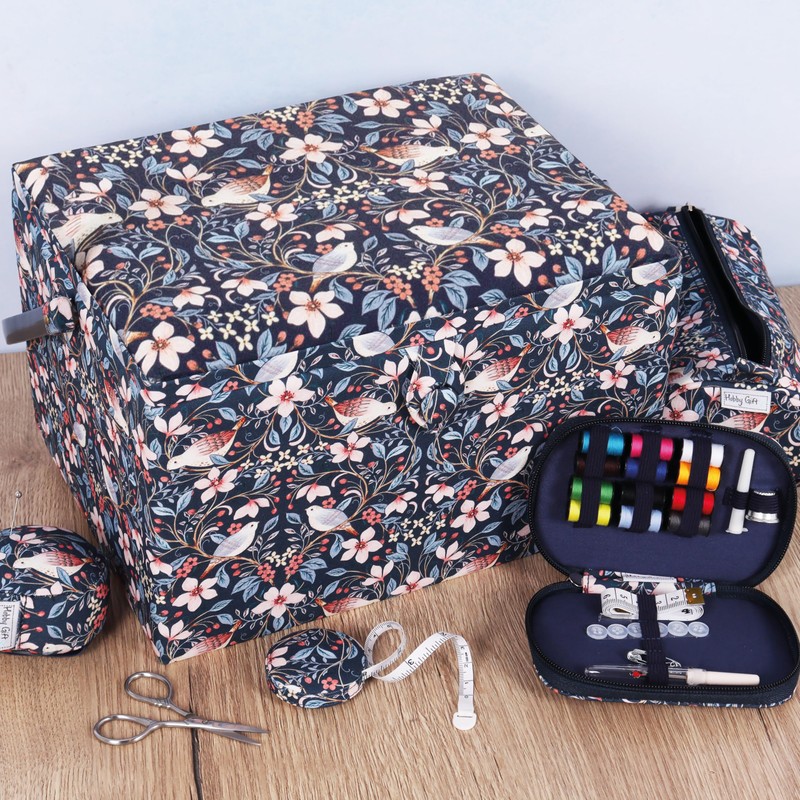 Hobby Gift Elasticated Wearable Pincushion – Blossom Birds, Wrist Strap