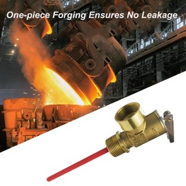 LECLOC RV Water Heater Relief Valve, 210°F 150 psi Temperature and Pressure Relief Valve for Hot Water Tanks, Max 200,000 BTU/h Thickened Brass Body with Extended Probe, 3/4" NPT Thread Connection