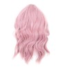 Peluca Ondulada Rosa Corta de 36 cm, Pelucas Sintéticas Rizadas,