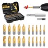 HSS 6542 Screw Extractor Set, 22 PCS Titanium Stripped Screw