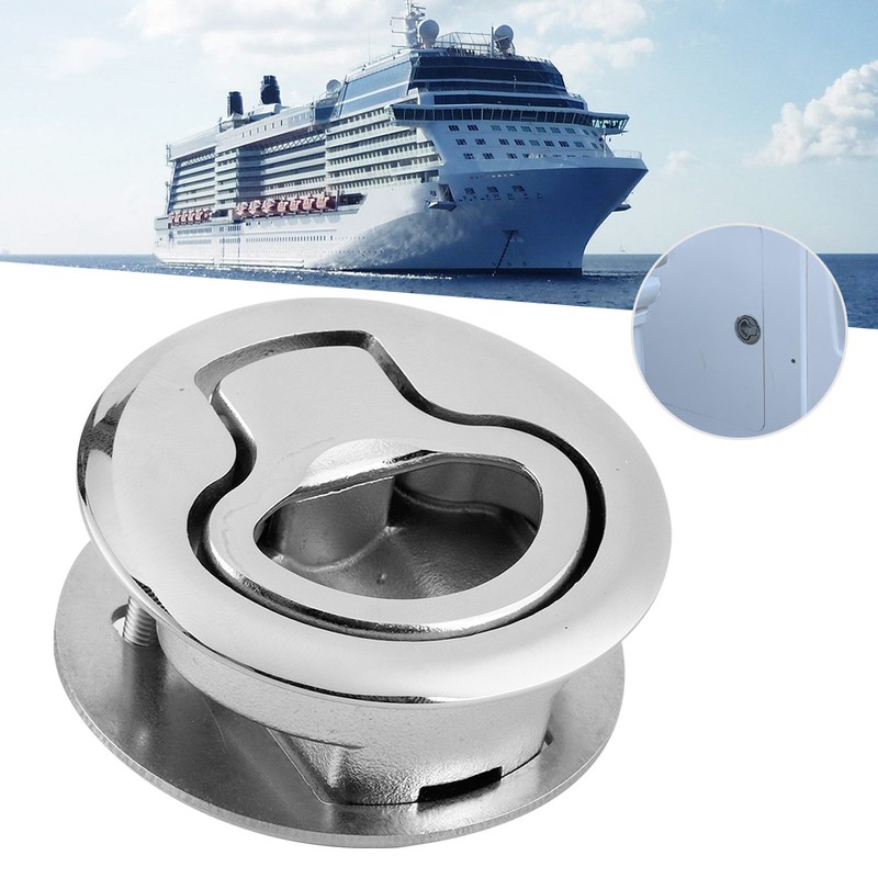 Stainless Steel 316 Marine Pull Latch No Key Flush Boat