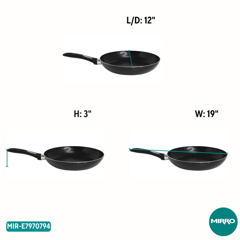 Mirro A7970784 Get A Grip Aluminum Nonstick 12-Inch Fry Pan